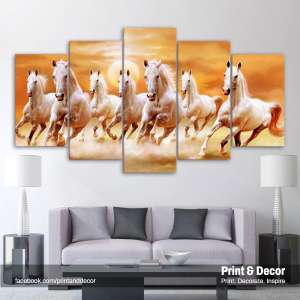 5 panel horse canvas print